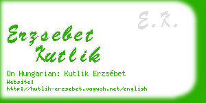 erzsebet kutlik business card
